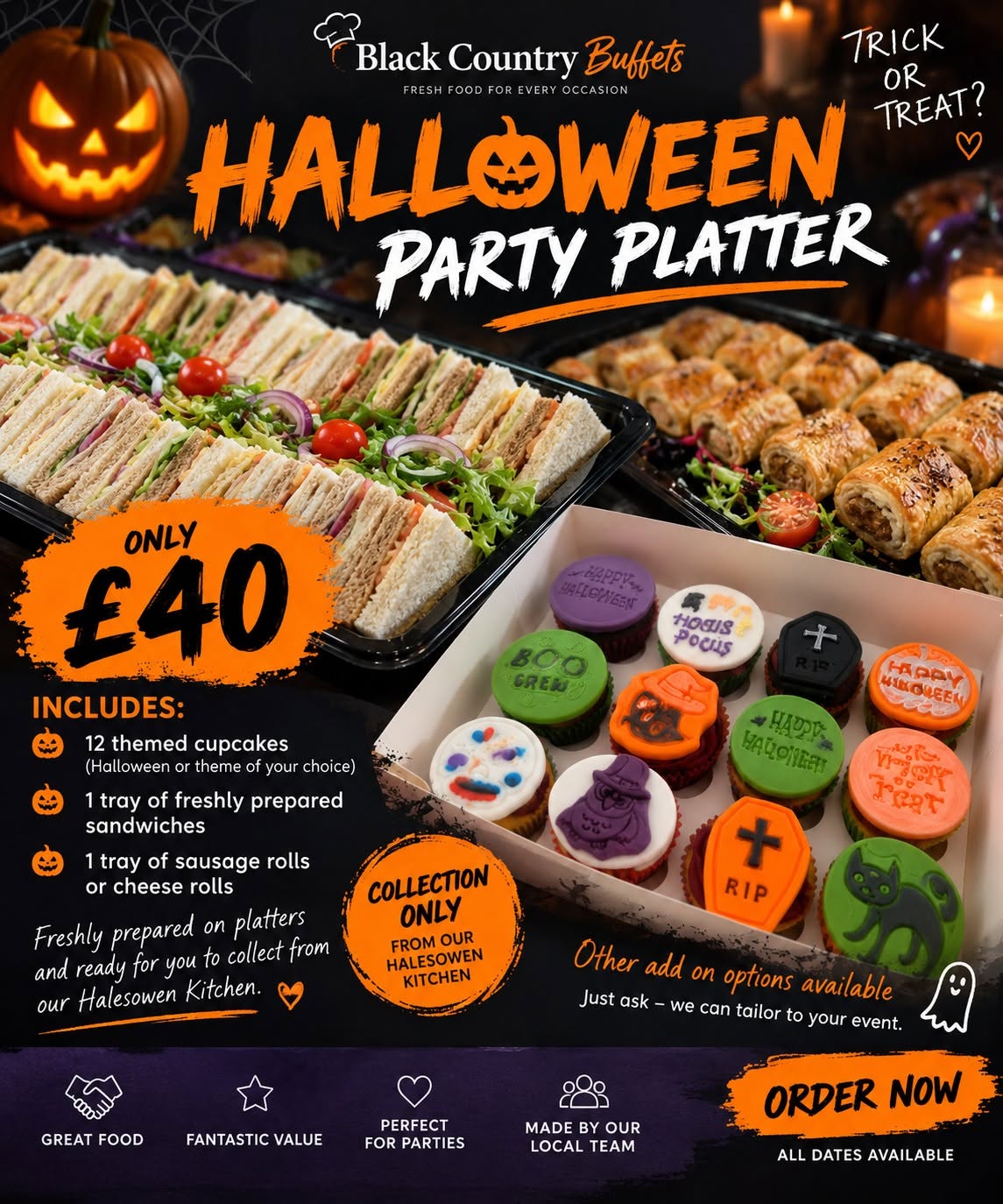 Halloween party catering package